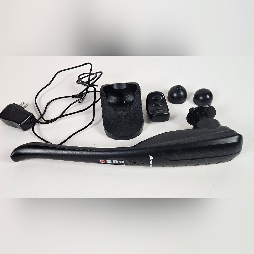 Arealer Black Cordless Massager  with Accessories